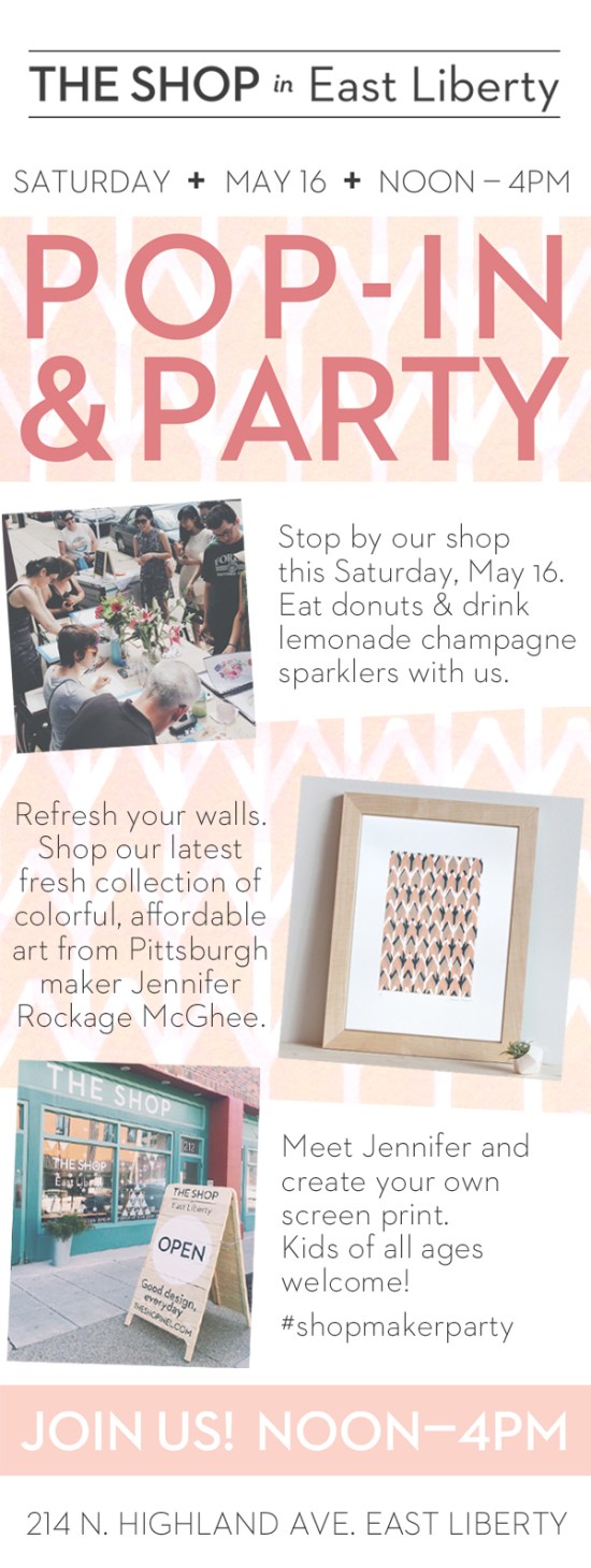 The Shop in East Liberty Party - Online Poster